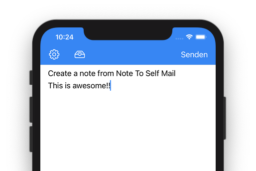 Note to Self Mail create note